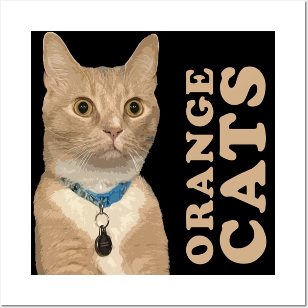 One Brain Cell - Orange Cat Wall Art by RS